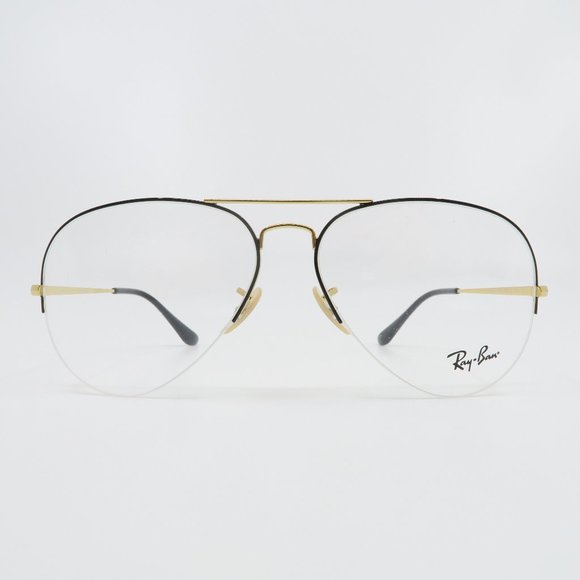 Ray-Ban Gold & Black RB 6589 2946 Semi Rimless New - Picture 2 of 8